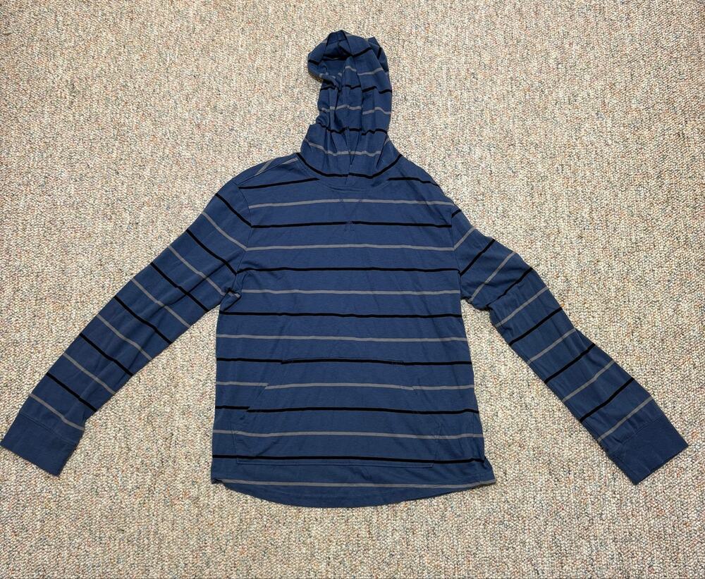 Sonoma Boys Size Extra Large Striped Ling Sleeve Hooded Top